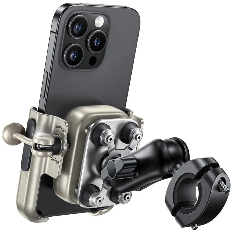 

Full metal anti-shake bicycle mobile phone holder 1s lock motorcycle handlebar bicycle mobile phone holder