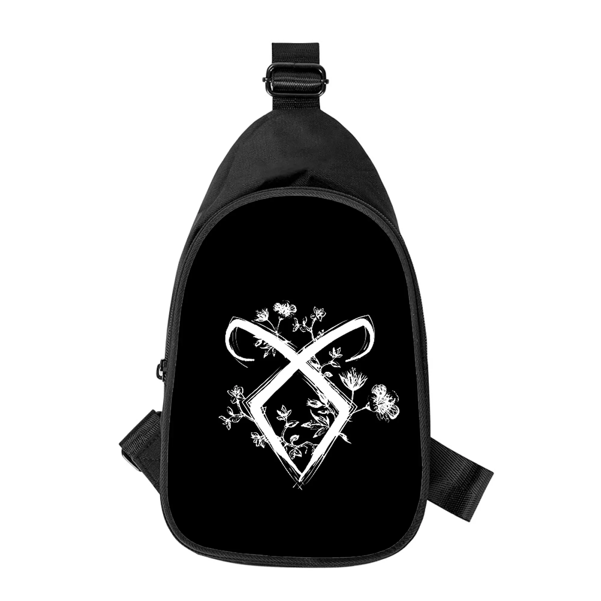 Shadowhunters-Bolso cruzado en el pecho con estampado 3D para hombre y mujer, bandolera de hombro en diagonal, riñonera escolar para marido