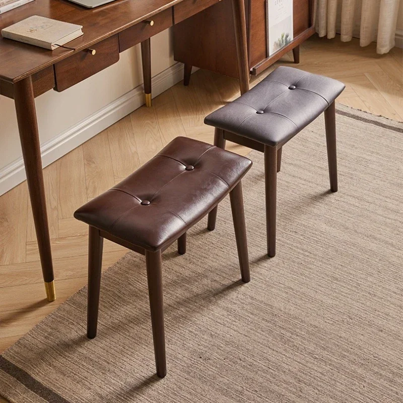 Multi-functional Solid wood saddle stool household makeup stool bedroom dresser stool