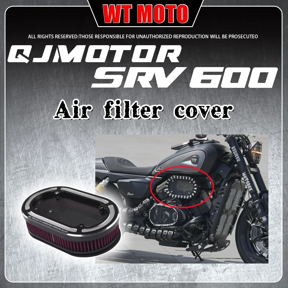 

For QJMOTOR SRV 600 Retro enlarged oval transparent decorative air filter cover left and right side air filter