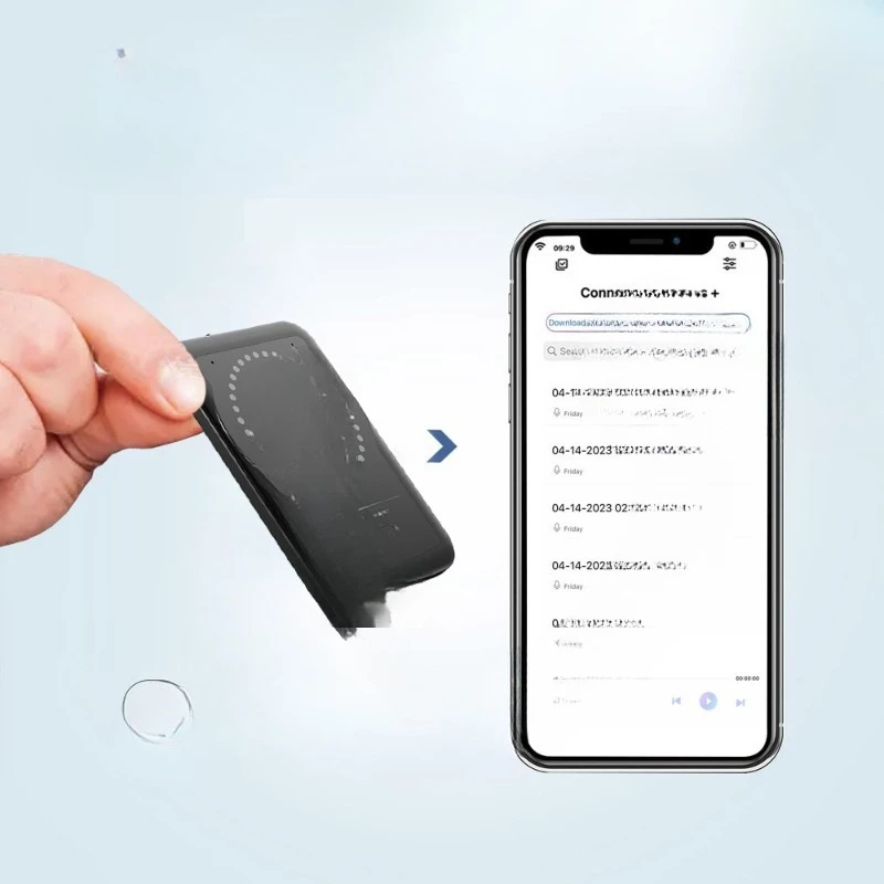 Magnetic suction AI intelligent voice recorder convertible text translation noise reduction small portable recorder
