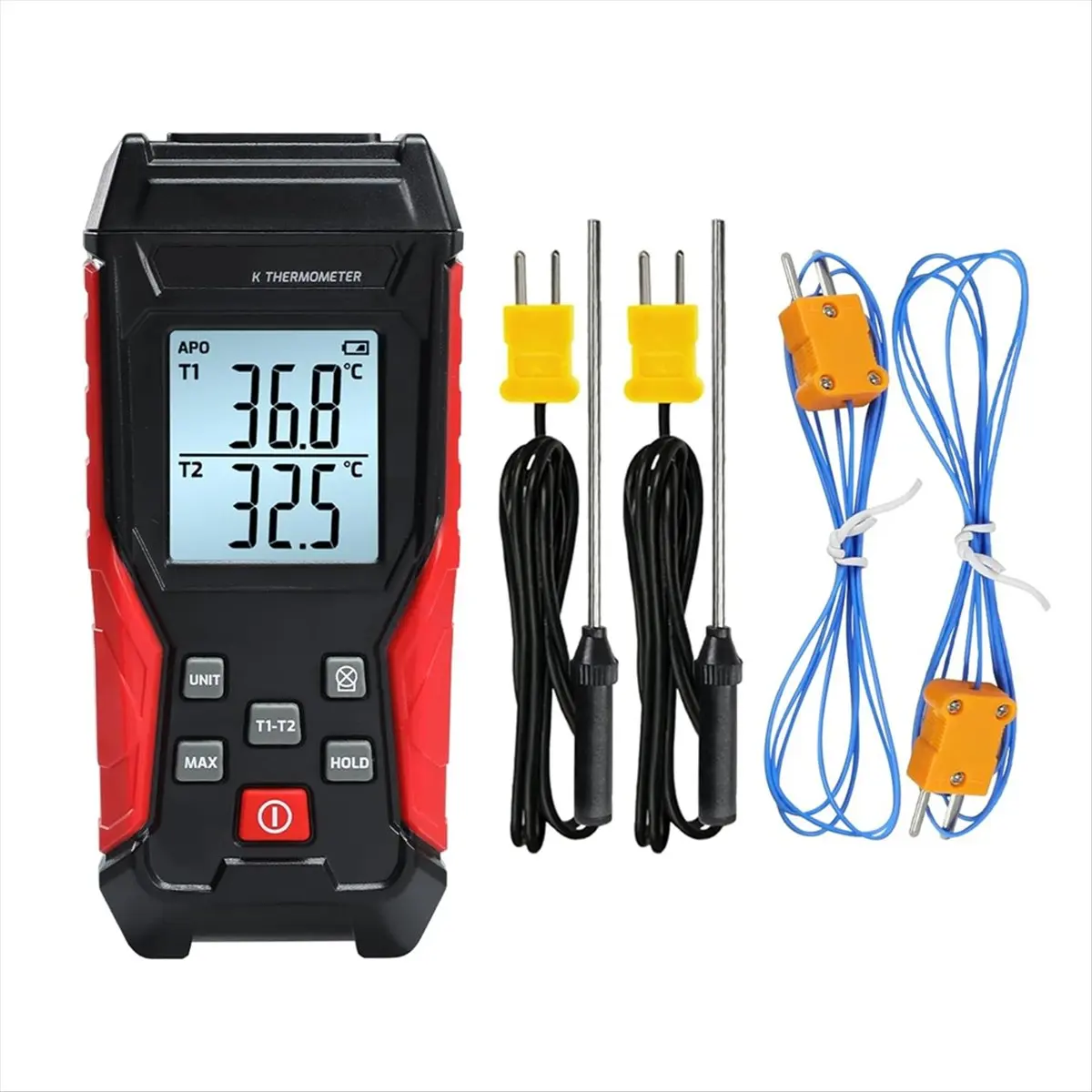 【STOCK】Digital Thermocouple-Thermometer Dual Channel K Type Thermometer(-328-2501℉) LCD Display Temperature-Tester for K Type