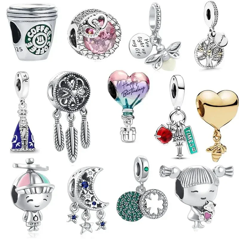 

Fine Charms Fit Pandora 925 Original Bracelets Chameleon Luminous Firefly Butterfly Silver 925 Charms Beads DIY Jewelry Making