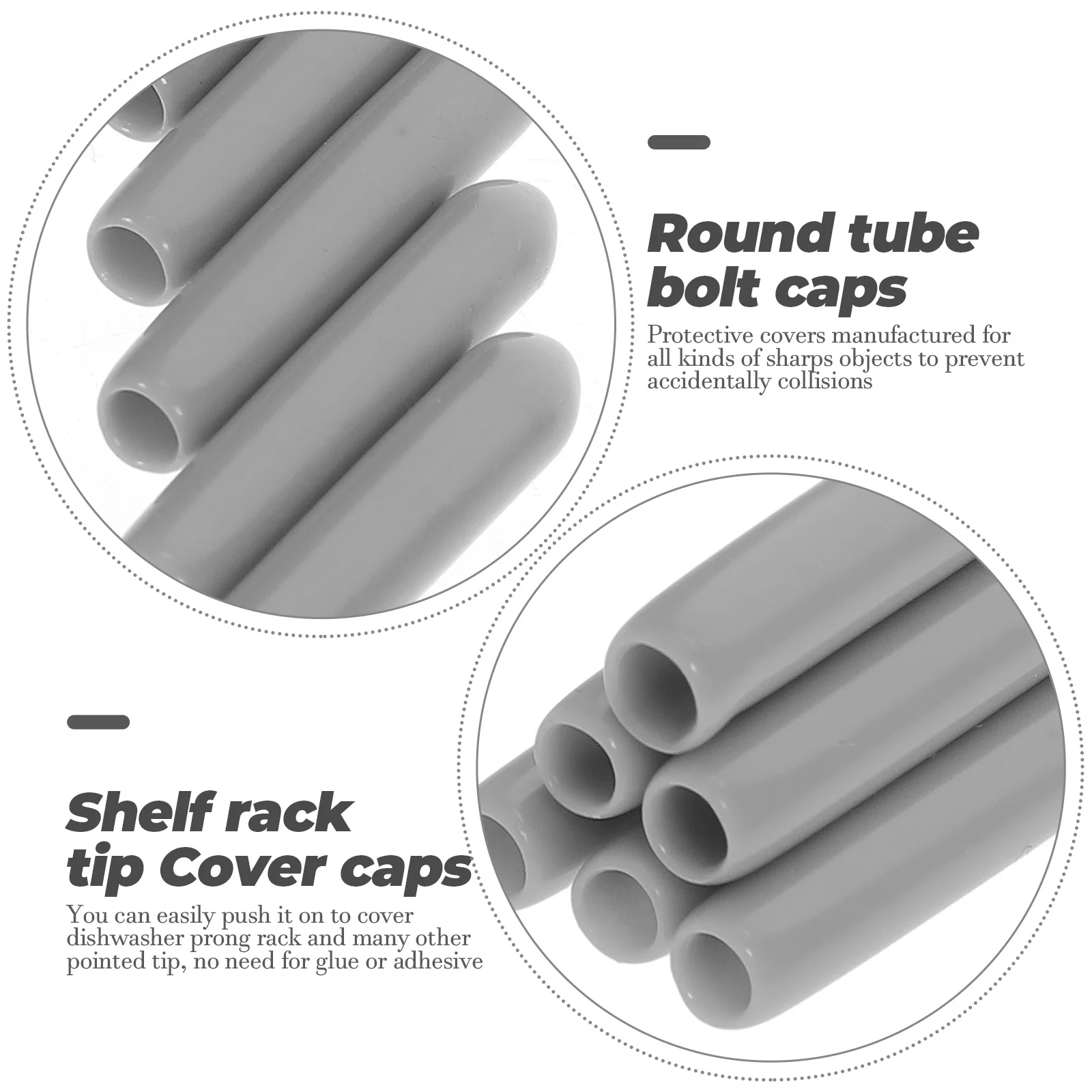 Embouts ronds en caoutchouc, 150 pièces, protecteur de filetage de vis, antidérapant, fil de fer, capuchon de Protection du lave-vaisselle