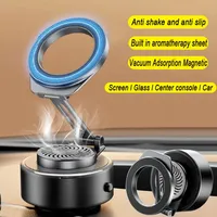 Electric Vacuum Adsorption Magnetic Suction Cup Phone Mount with Aromatherapy 360 Degree Rotation Bracket Cell Phone Holder
