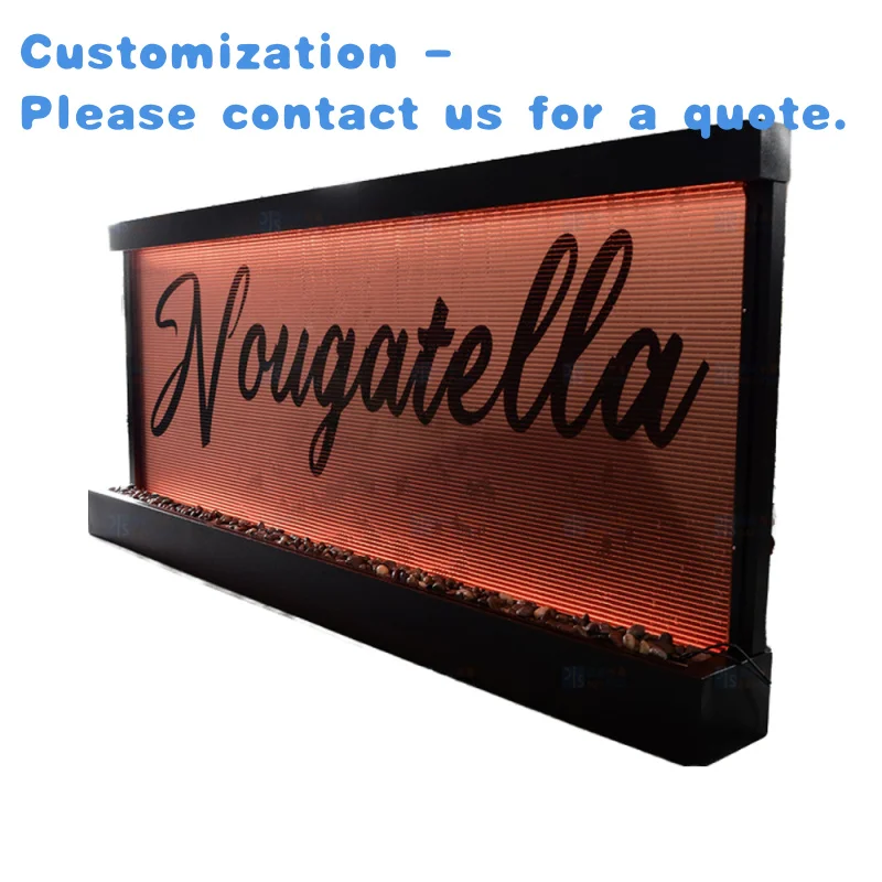 

custom.Customized Indoor Grooved Glass Waterfall Fountain with Company Hall Decorations and Fengshui Garden Ornament Pr