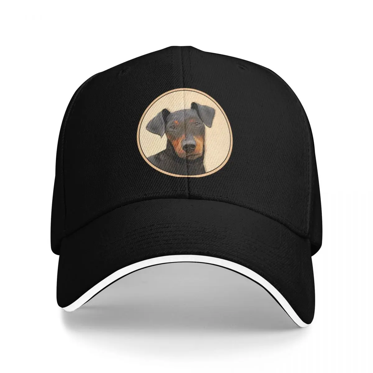 

Manchester Terrier Painting Original Animal Art Baseball Cap Designer Hat Beach Outing Men's Baseball Women's