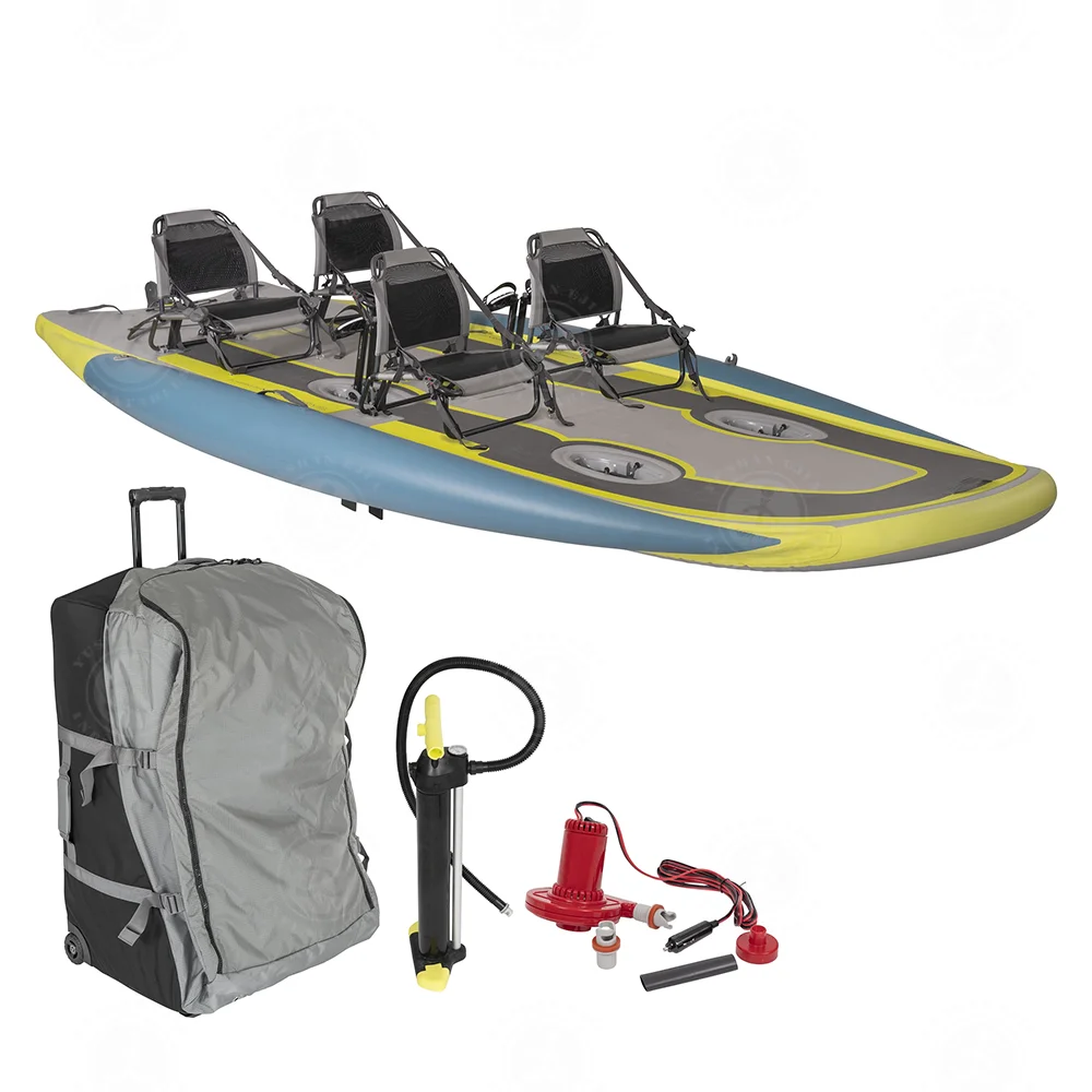 Wszechstronne nadmuchiwane kajaki z pedałami do łatwych przygód na wodzie Lekka i wytrzymała konstrukcja
