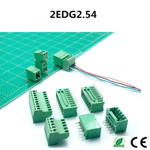 Imagen 2 del producto 5 pares 15EDG KF2EDG 2,54mm 3,5mm 3,81mm 5,08mm bloque de terminales de tornillo PCB 2-12 pines enchufe macho hembra conector de cable de cabecera de Pin