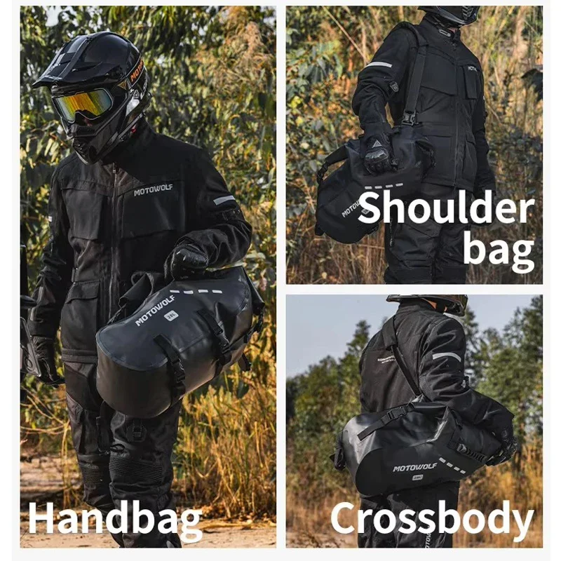 Motowolf Motorcycle Bag 100%Waterproof 18L/28L/48L Large Capacity 2 Pcs Universal Fit Motorcycle Pannier Bag Saddle Side Bags view 4