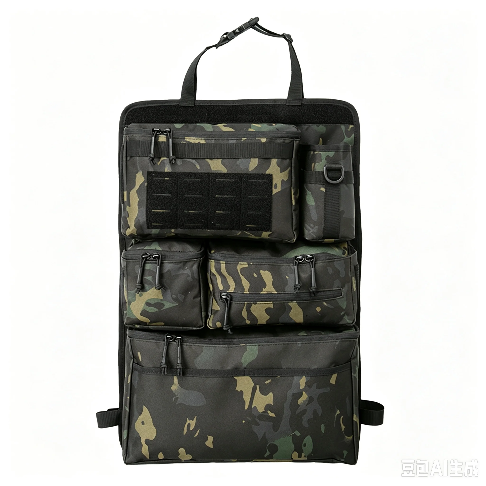 Multifunctional luggage organizer and storage bag, tactical storage bag for car rear seats, hanging rear seat bag
