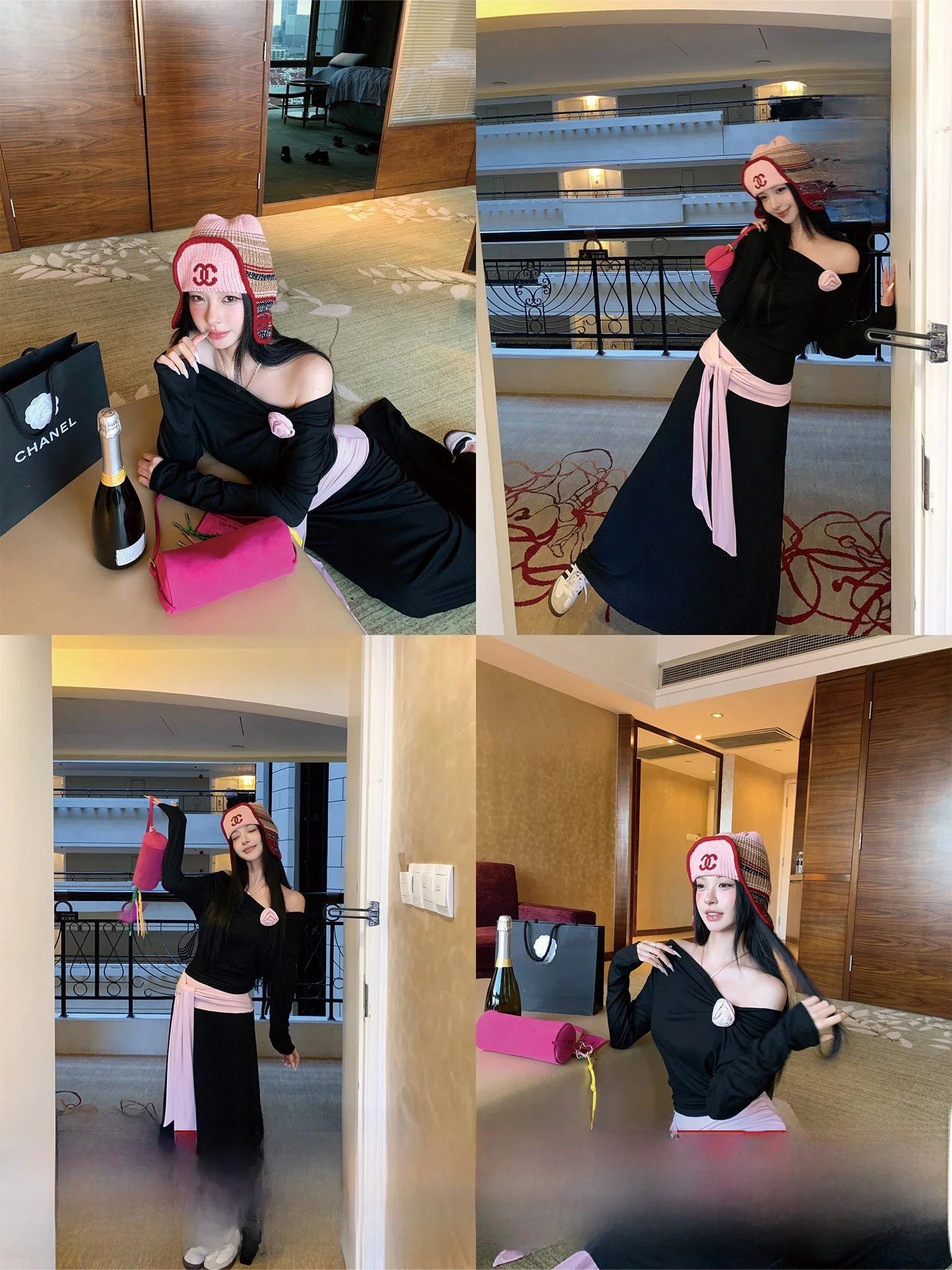 

Корейская модная женская хлопковая футболка с длинным рукавом на одно плечо в стиле Color Block для повседневной носки