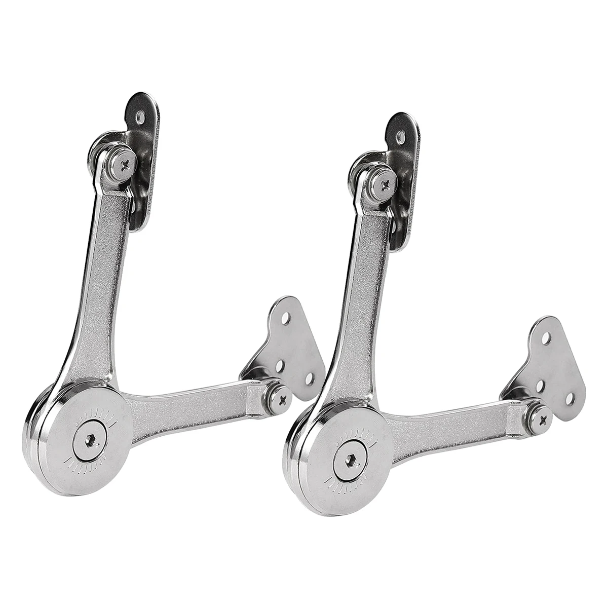 2 Pcs Heavy Duty Lid Hinges Soft Close, Support Hinges Keep Lid Open Safe for Cabinets Kitchen Maximum Support 50Lbs