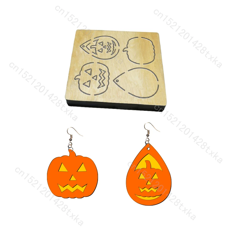 

Деревянные штампы с тыквой на Хэллоуин, скрапбукинг, несколько размеров, C2994