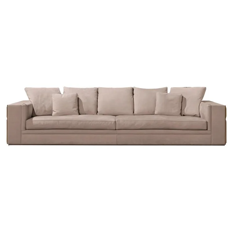 

Italian light luxury leather sofa