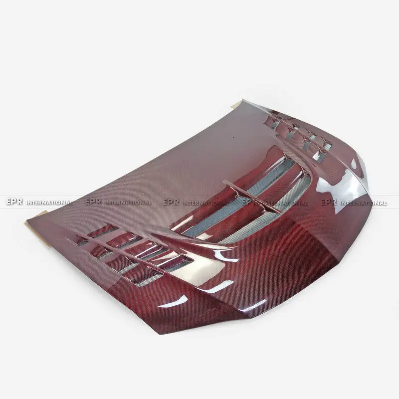 For Mitsubishi Evolution EVO 8 9 VTX Cyber Evo Hood (Track Version) Red Double Side Carbon Fiber