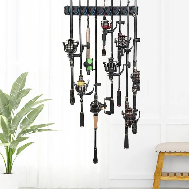 

Fishing Rod Holder Non-Slip Multipurpose Storage Rack Creative Fishing Rod Rack Space-Saving Fishing Rod Holders For Angler