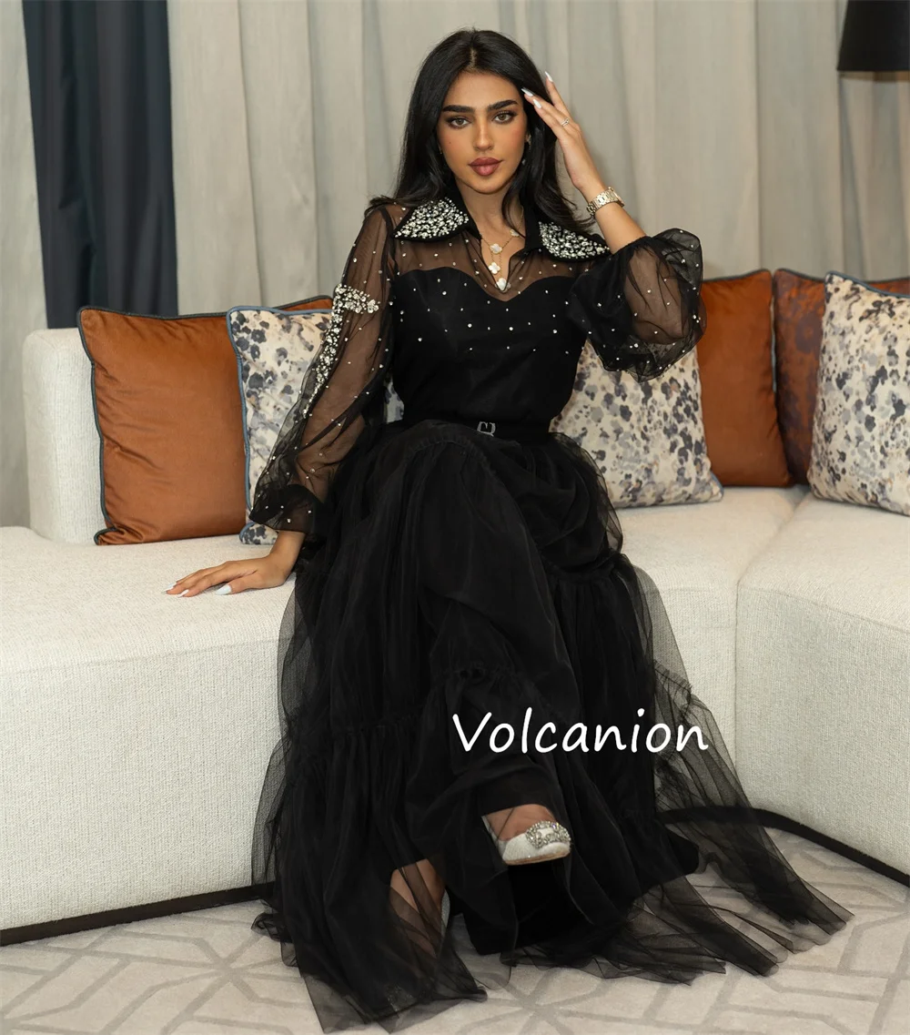 فساتين طويلة مخصصة رائعة مطرزة بالترتر على شكل حرف A ورقبة على شكل حرف V مناسبة حسب الطلب على الطراز الرسمي الحديث #2