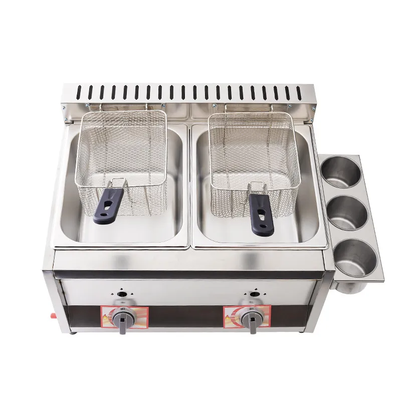 Gas fryer Commercial stall Fried skewers Equipment Fryer Fryer Fritters Machine French fries Fried chicken