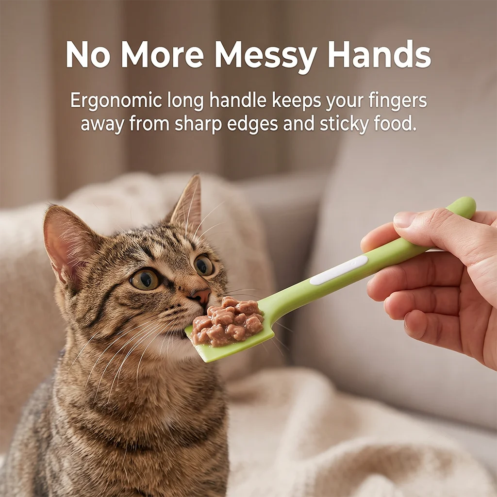 Silicone Pet Canned Food Spoon - огляд і ціна Pet Supplies Dog Food