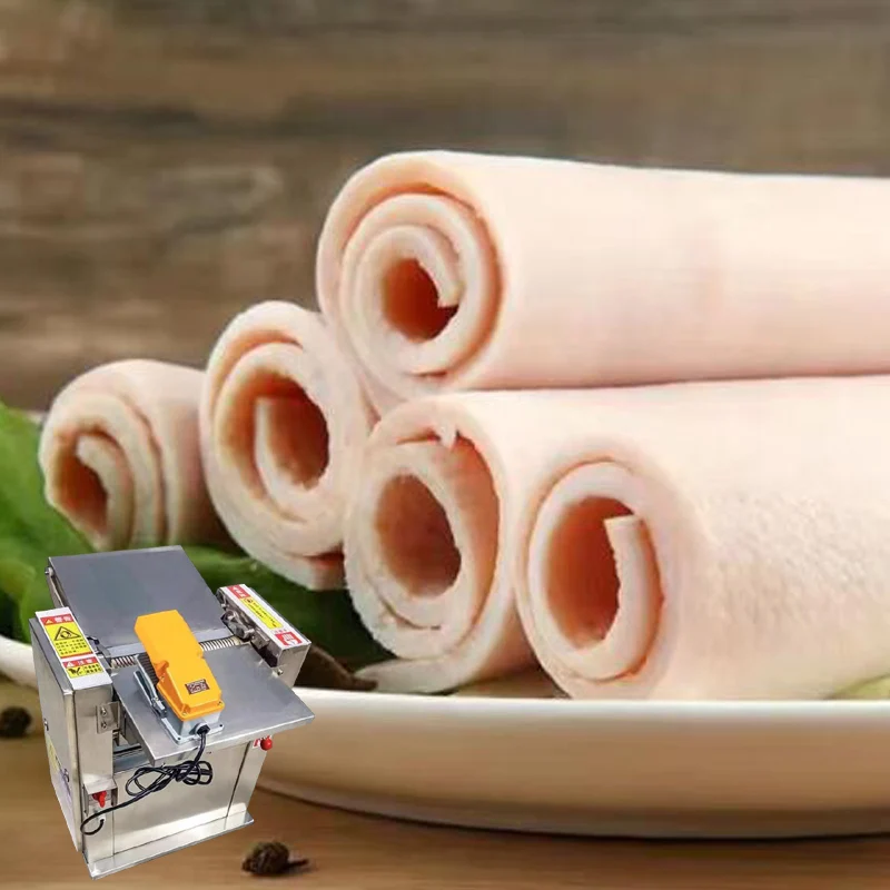 Commercial Pig Pork Meat Skin Peeling Machine Pork Lamb Beef Skin Slice Fat Remove Skinner Cut Machine Skinner Machine 