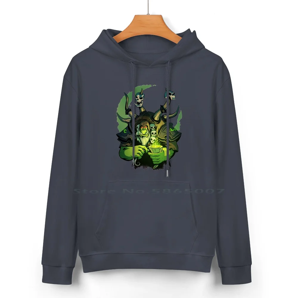 Choose : Slave Or Conqueror Pure Cotton Hoodie Sweater 24 Colors World Of Warlords Of Draenor Guldan Orc Wow Warlock Burning