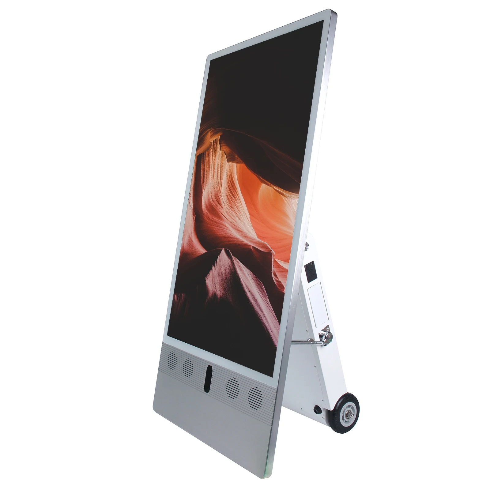 Waterproof Ip65 Floor Standing Lcd Advertising Player Portable Outdoor Wedding Party Display