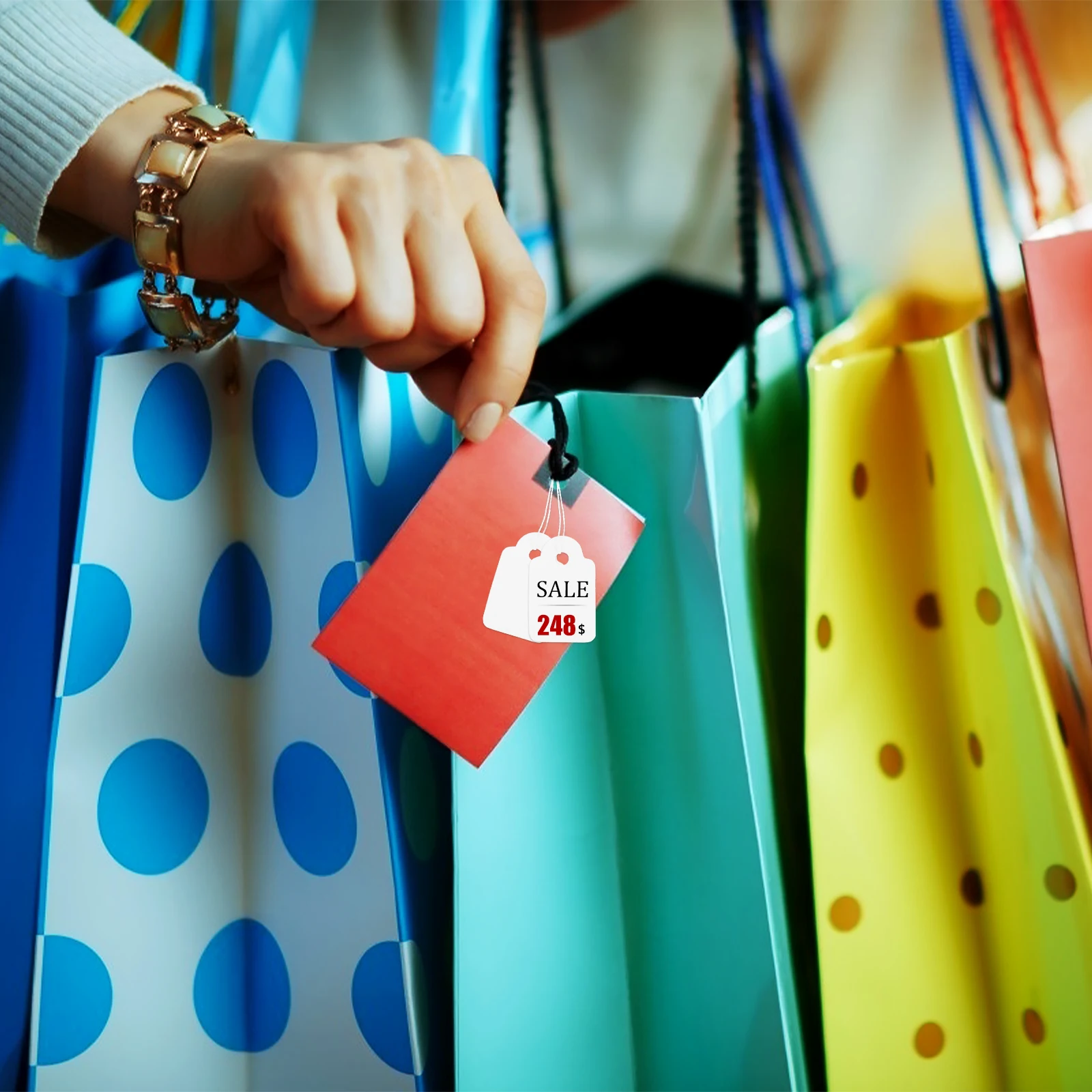 

200 Pcs Jewelry Price Tag Paper Tags Display Labels for Clothes Shoes Stationery Crafts Supermarkets Retail