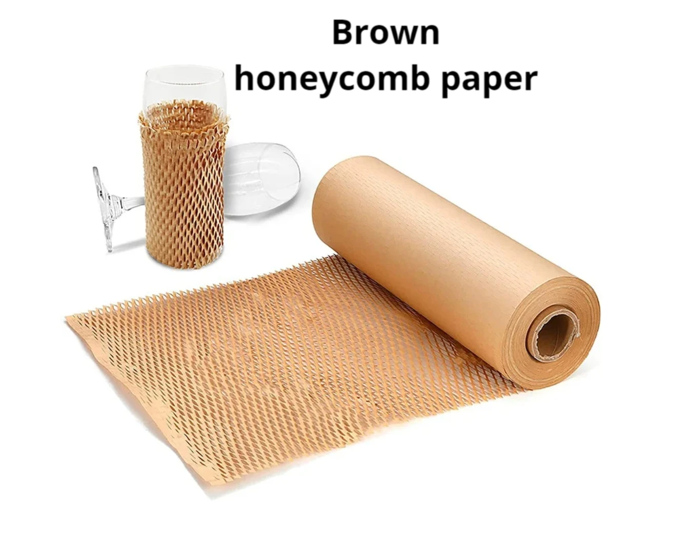 Two specifications Brown Environmental Protection Honeycomb Paper for gifts, Bouquet, transport packaging, Anti-collision buffer