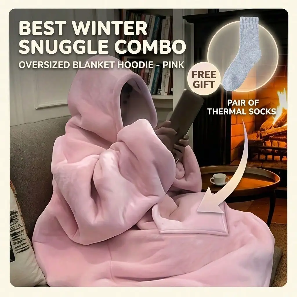 Ultra Soft Double Face Hooded Sweater, Wearable Blanket For Women And Men, Oversized Sportswear Hoodie, Ultra Soft Warm Comfortable Wearable Blanket Hooded Sweater, Suitable For Large MouthsBag Adult