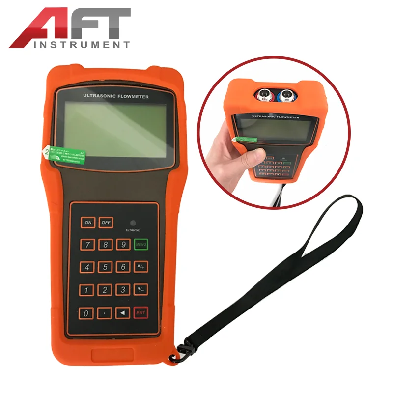 China Cheap Industrial Smart 3.6v Battery IP67 Lcd Display Portable Handheld External Ultrasonic Flow Meter