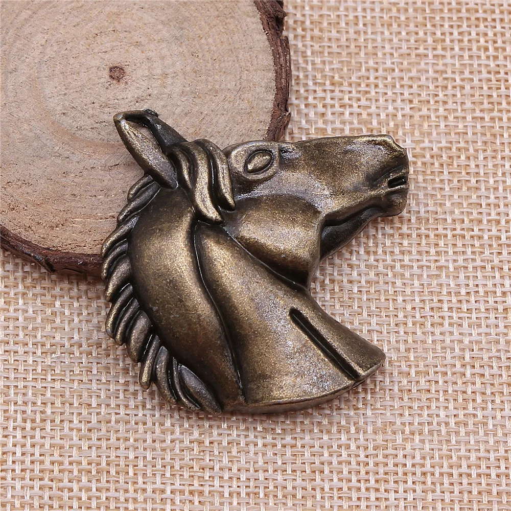 10pcs 52x51mm Big Horse Head Charm Horse Head Pendants For Jewelry Making Horse Head Pendants