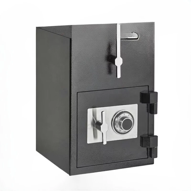 

Swivel loading cash in front of vault, safe deposit box with drop slot