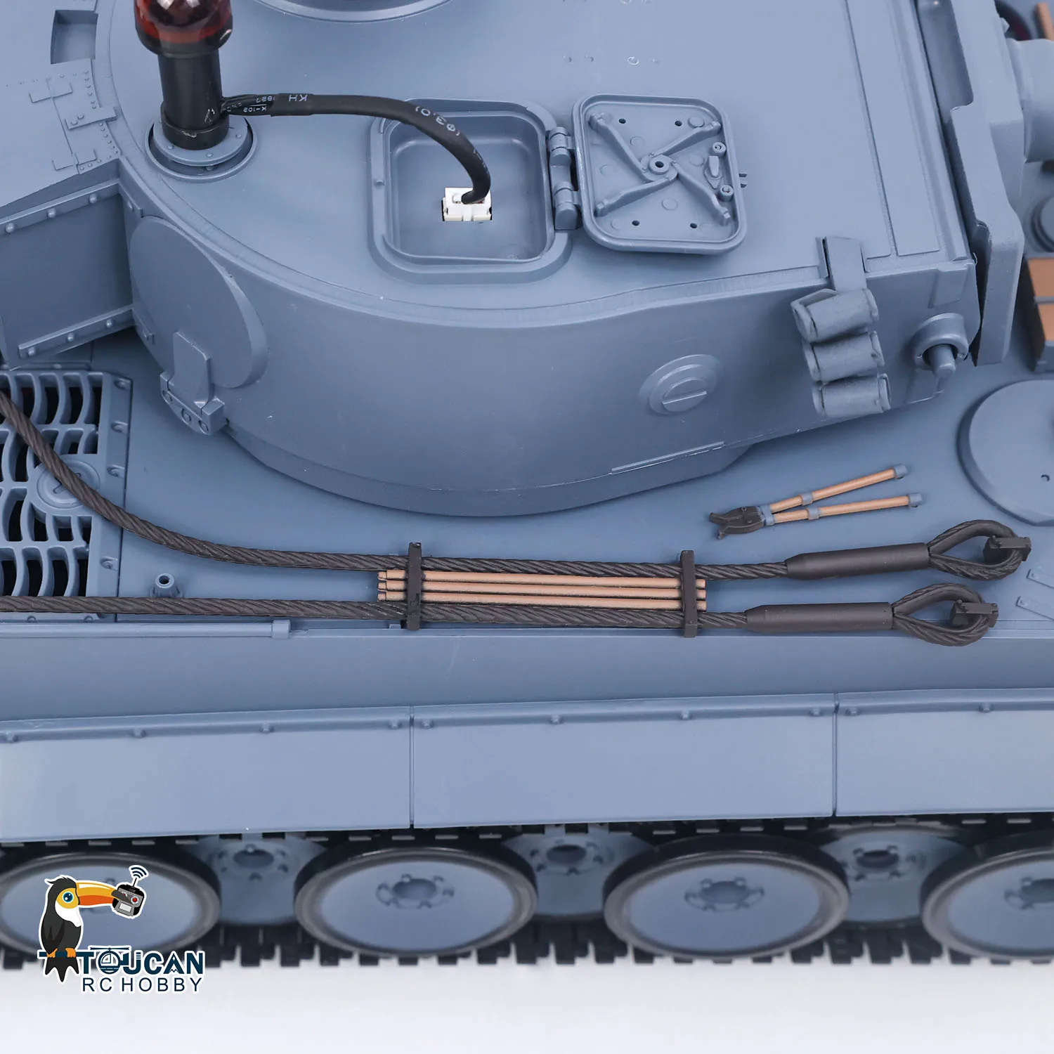 Spielzeug 1/16 Maßstab 7.0 Heng Long RC Panzer Plastik Tiger I RTR 3818 Ferngesteuertes Panzerfahrzeug-Modell für Geschenke TH17233 – Detail 16