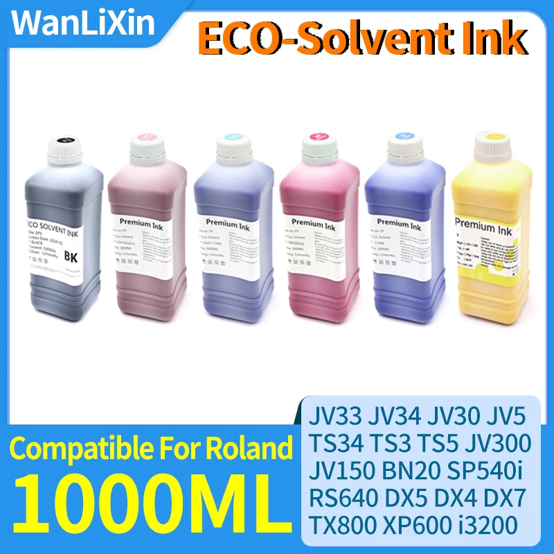 

Экосольвентные чернила 1000 мл для принтера EPSON DX4 DX5 DX7 i3200 XP600 TX800 Mimaki JV34 JV30 JV5 TS34 TS3 TS5 JV33-160 JV300 JV150