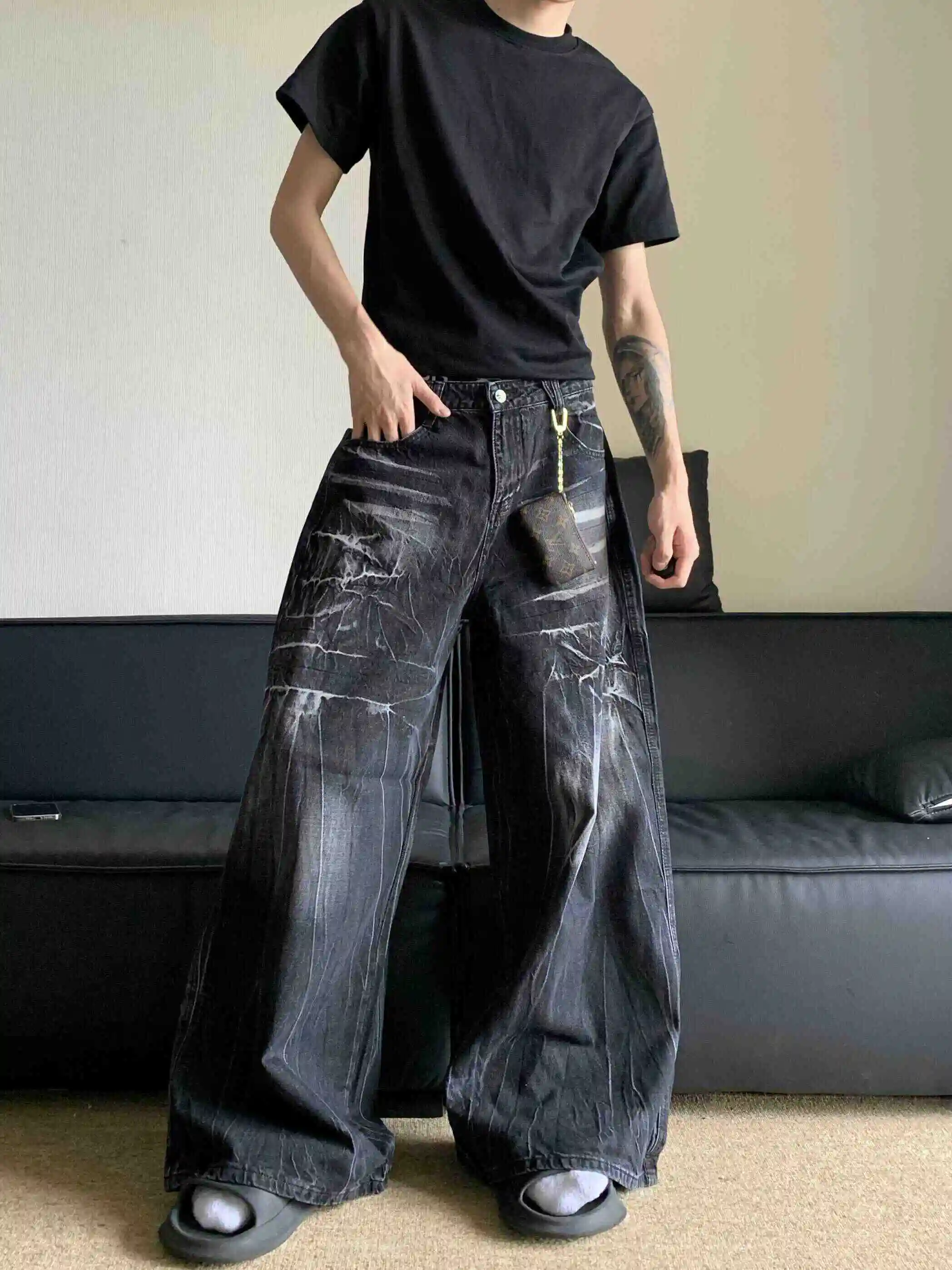 2025 Autumn Winter Women's Denim Pants Y2K Wide Fit Baggy Men Jeans Grunge Harajuku Dark Academia Cowboy Punk Mom Jeans New In