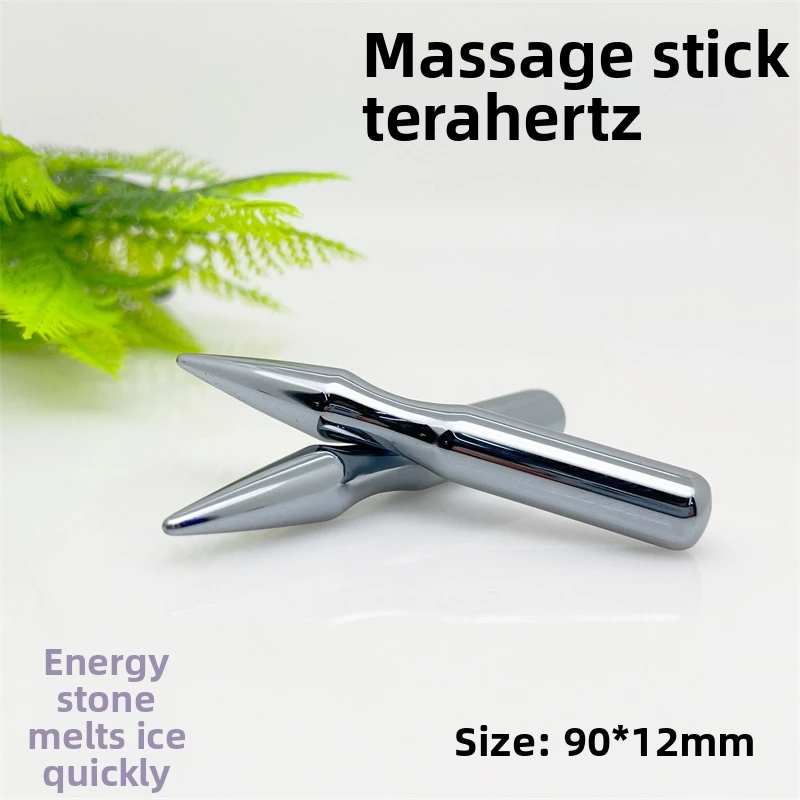Terahertz Energy Stone Massage Pen, Acupressure Point Stick for Face & Body Ergonomic Grip Quick Melts Ice Ideal for Pain Relief