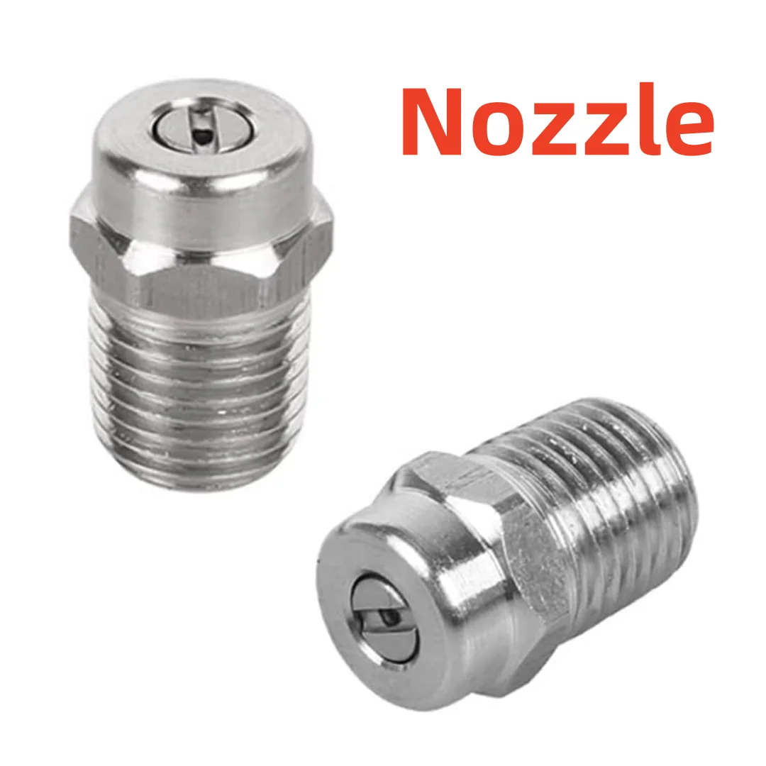 High pressure Stainless Steel Nozzle Tip Core with 1/4 NPT thread For Car Washer Rod Wand Gun Replacement Accessories(25°Spray）