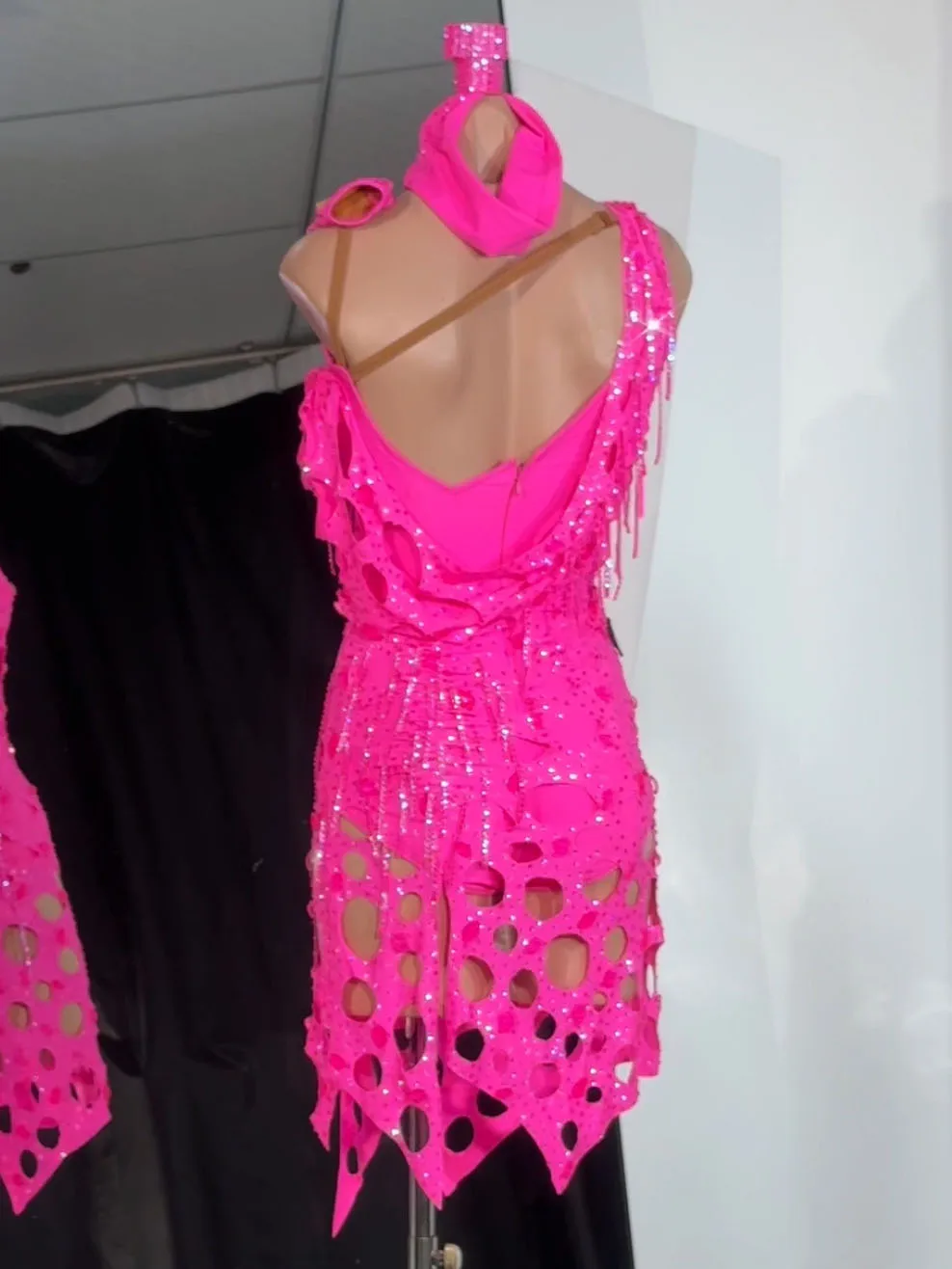 زي الرقص اللاتيني ذو الشراشيب الكريستالي - مقاس مخصص، مثالي لأداء المسرح وليالي مسابقات الرقص #2