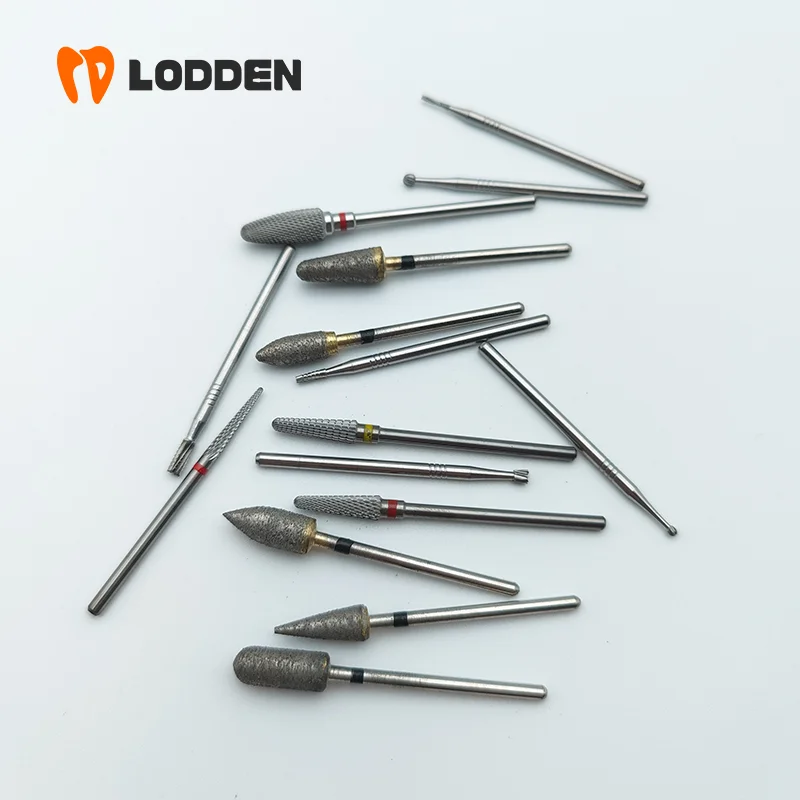 Schleif- und Polierset für Dentallabore für Metall, Acryl, Keramik, Zirkonoxid, Lithiumdisilikat mit Diamantbohrern und Gummirollen – Detail 1