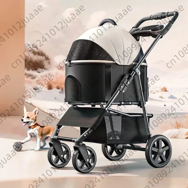 Pet Cart Lightweight Folding Cat Cart Dog Out Stroller Cat Stroller Dog Trolley Pet Products