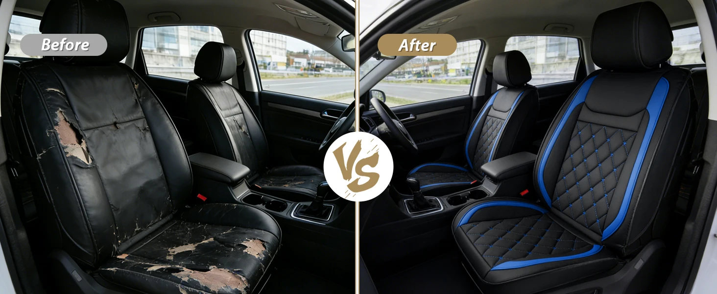 Faux Leather Car Seat Cover Set — product detail 10