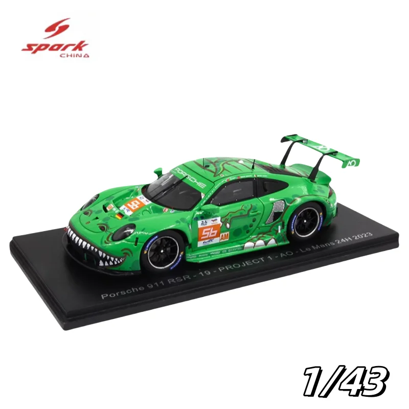 

Spark 1/43 Porsche 911 RSR Le Mans 2023 Tyrannosaurus Rex alloy model, children's collection toys, holiday gifts for children.