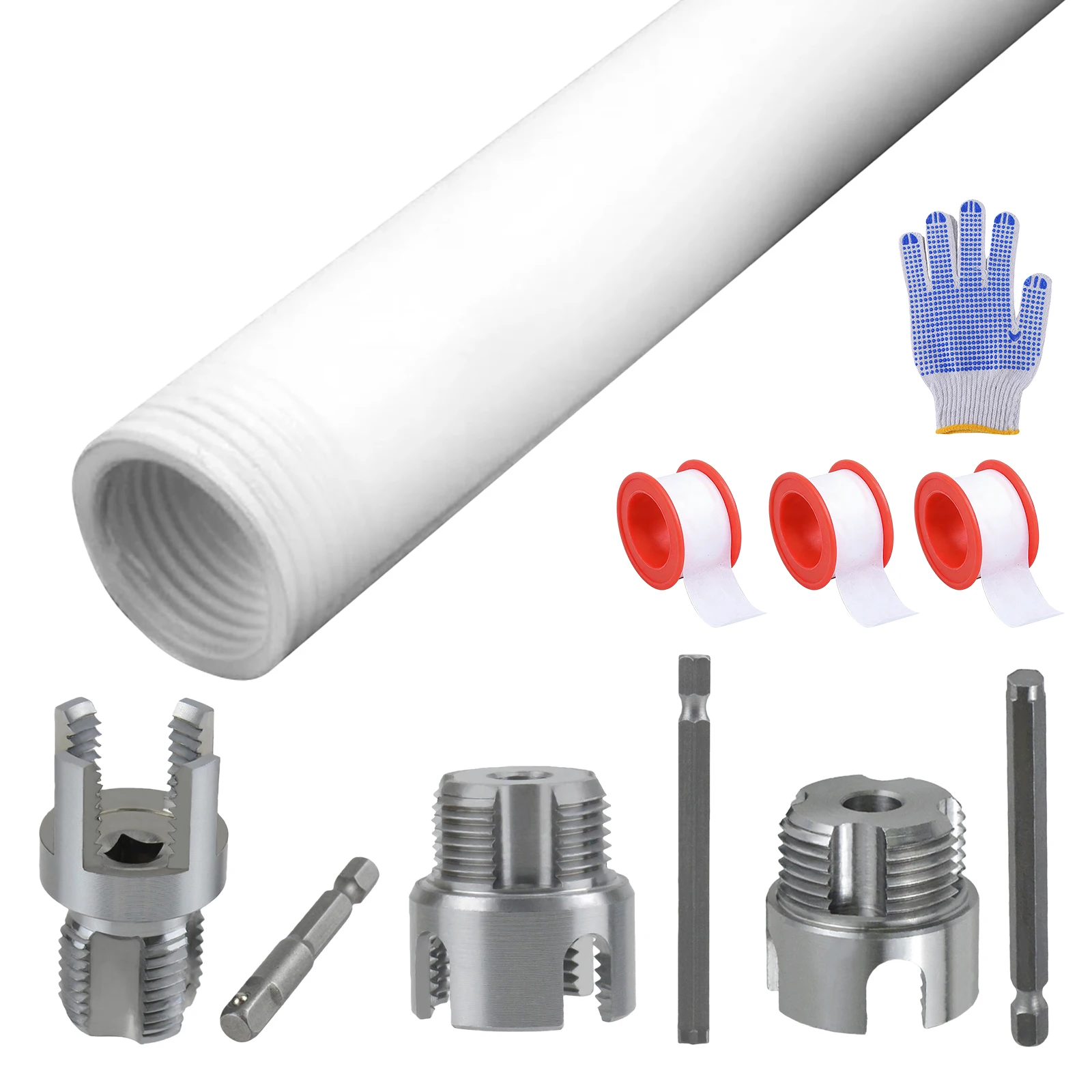 

Инструмент для нарезания внутренней и внешней резьбы на трубах из ПВХ/пластика 1/2, 3/4 и 1 дюйм: компактный ручной инструмент для фитингов и ремонта сантехники