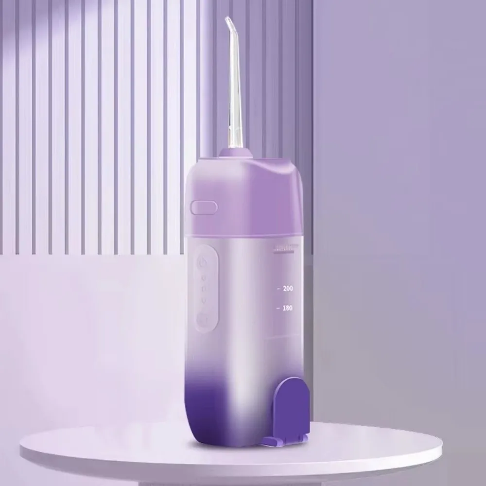 USB قابلة للشحن عن طريق الفم الري نبض التكنولوجيا طوي هيكل جهاز تنظيف الأسنان بالماء 4 فوهات الذكية الكهربائية الفم غسالة