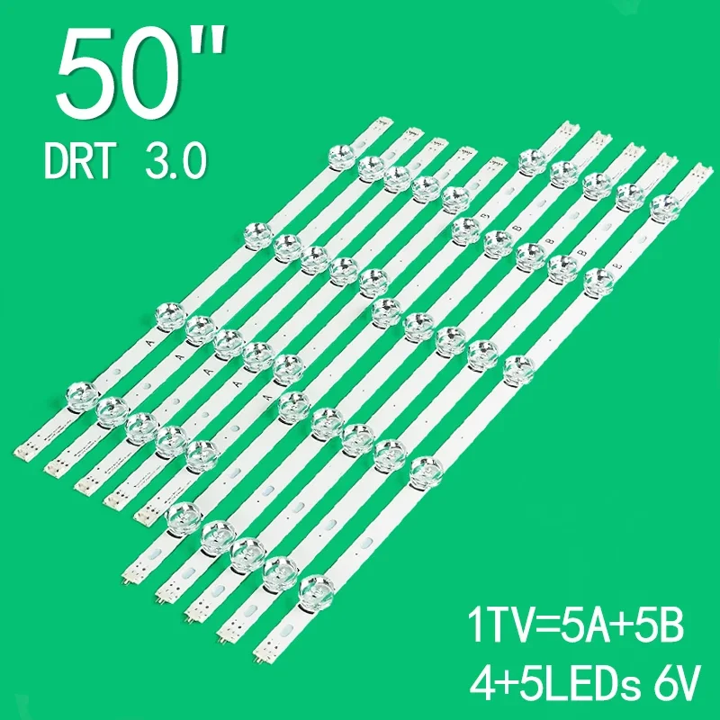 tira retroiluminacao led para lig 50lb5610 50lb650v 50lb653v 50lf5800 50ly761h 50lb656v 6916l1736a 6916l 1983a 6916l 1978a 10 pcs 01