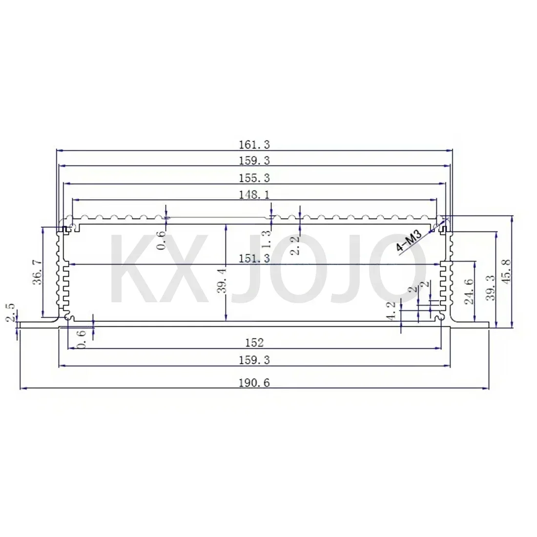 Gabinete de alumínio 190*46*130/155/160/170mm à prova d'água tipo dividido caixa eletrônica diy instrumento de habitação de energia prata/preto