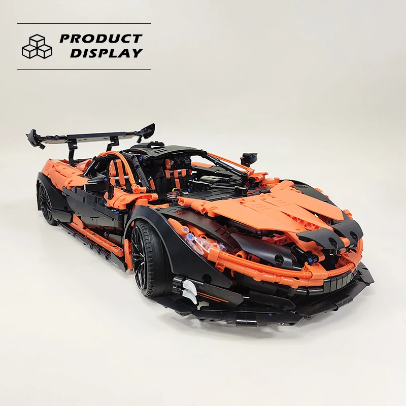 Bloques de construcción de supercoche de carreras P1 para niños, juego de montaje de tamaño 1:8, juguetes técnicos de plástico, regalos