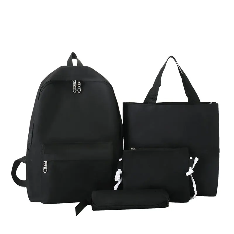 1pc New Fashion Four Sets Of Schoolbag Female Large-capacity Shoulders Simple