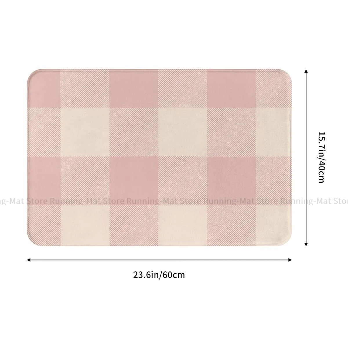 Lattice Bathroom Non-Slip Carpet Buffalo Check Rose Gold And Vintage White Living Room Mat Welcome Doormat Floor Decor Rug